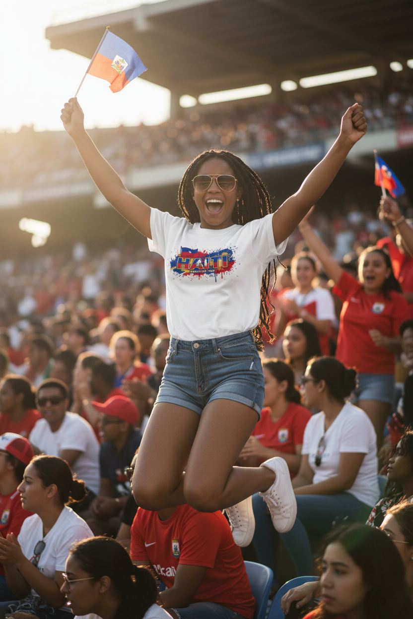 Haiti World Cup 2026 T-Shirt - Bold Graffiti Flag Design by StayClothed.com