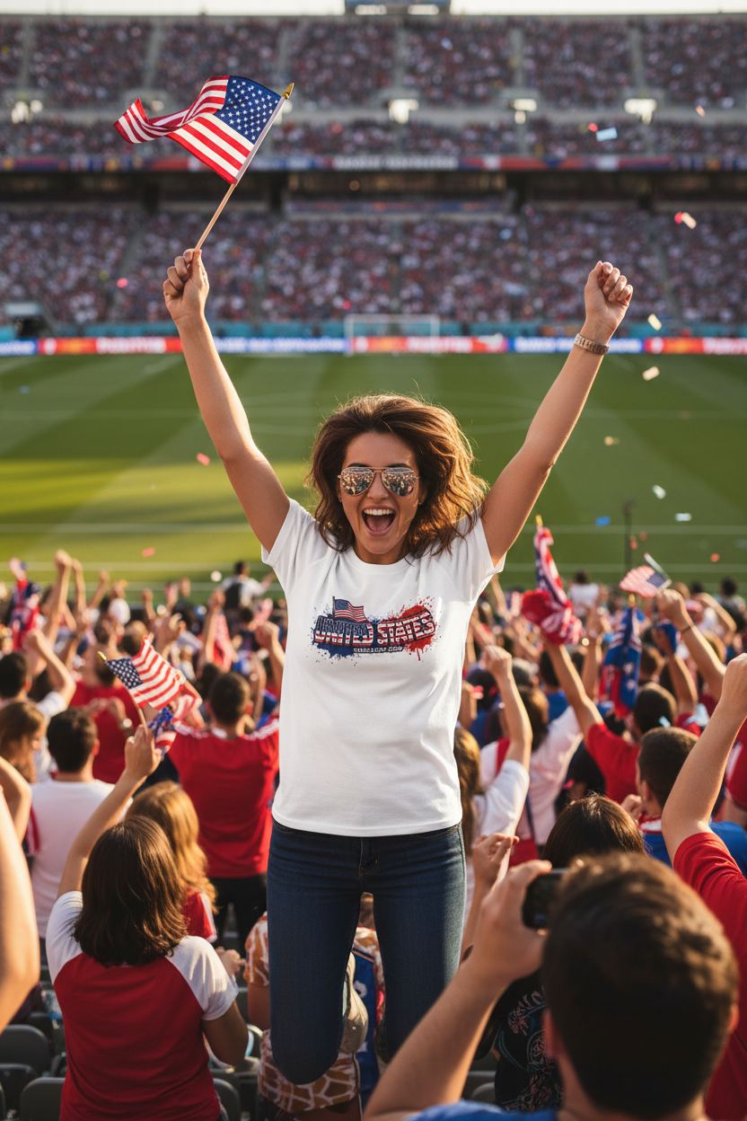 United States World Cup 2026 T-Shirt - Bold Graffiti Flag Design by StayClothed.com
