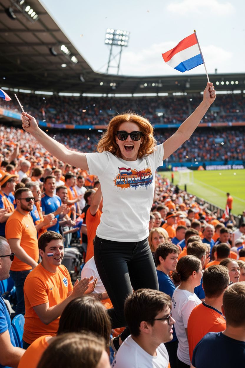 Netherlands World Cup 2026 T-Shirt - Bold Graffiti Flag Design by StayClothed.com