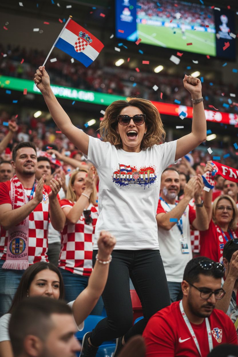 Croatia World Cup 2026 T-Shirt - Bold Graffiti Flag Design by StayClothed.com