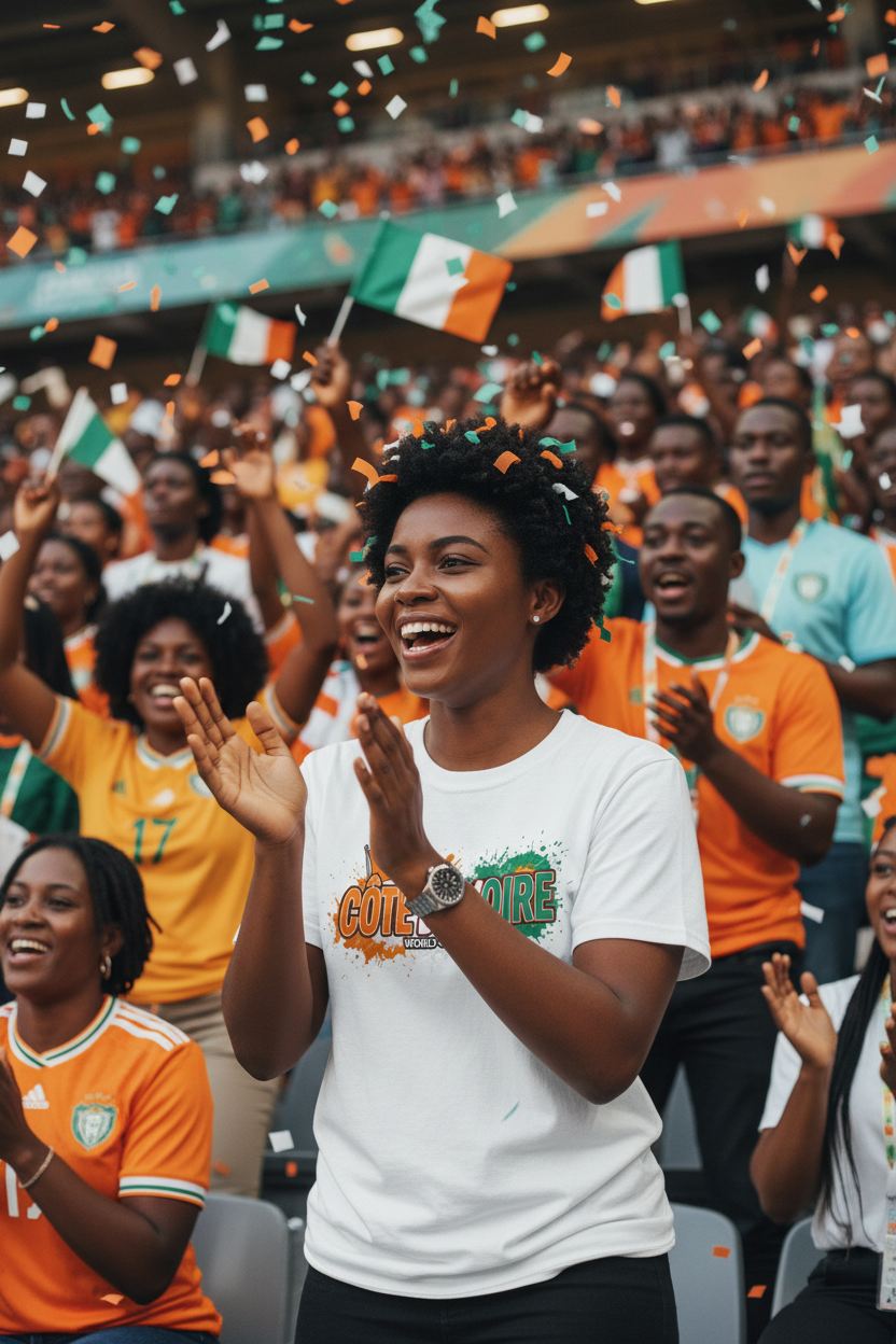 Côte d'Ivoire World Cup 2026 T-Shirt - Bold Graffiti Flag Design by StayClothed.com