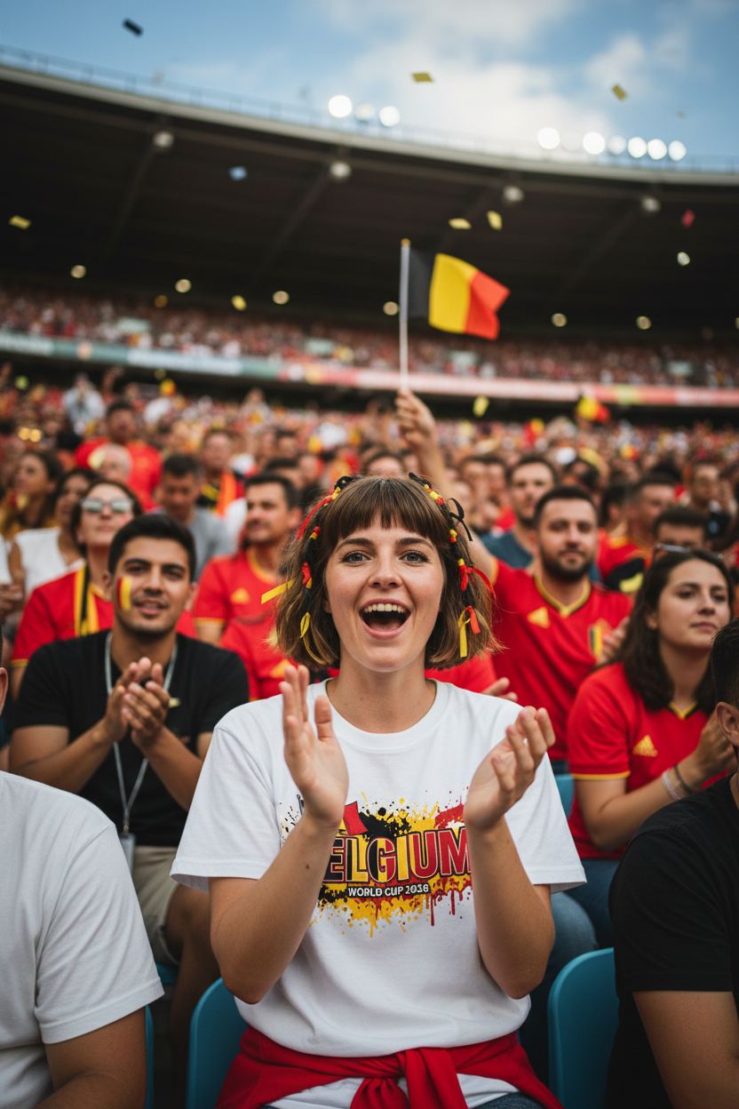 Belgium World Cup 2026 T-Shirt - Bold Graffiti Flag Design by StayClothed.com