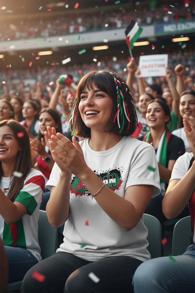 Jordan World Cup 2026 T-Shirt - Bold Graffiti Flag Design by StayClothed.com