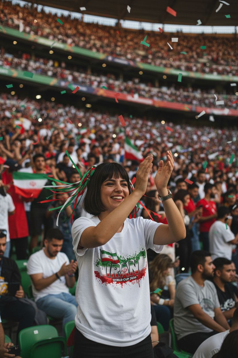 Iran World Cup 2026 T-Shirt - Bold Graffiti Flag Design by StayClothed.com