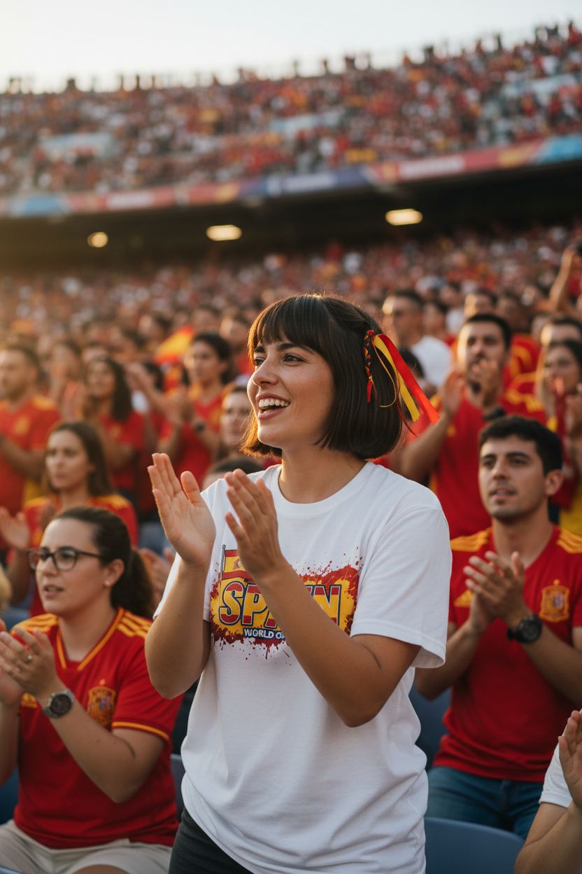 Spain World Cup 2026 T-Shirt - Bold Graffiti Flag Design by StayClothed.com