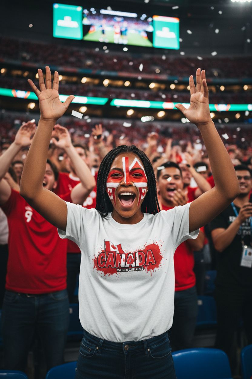 Canada World Cup 2026 T-Shirt - Bold Graffiti Flag Design by StayClothed.com