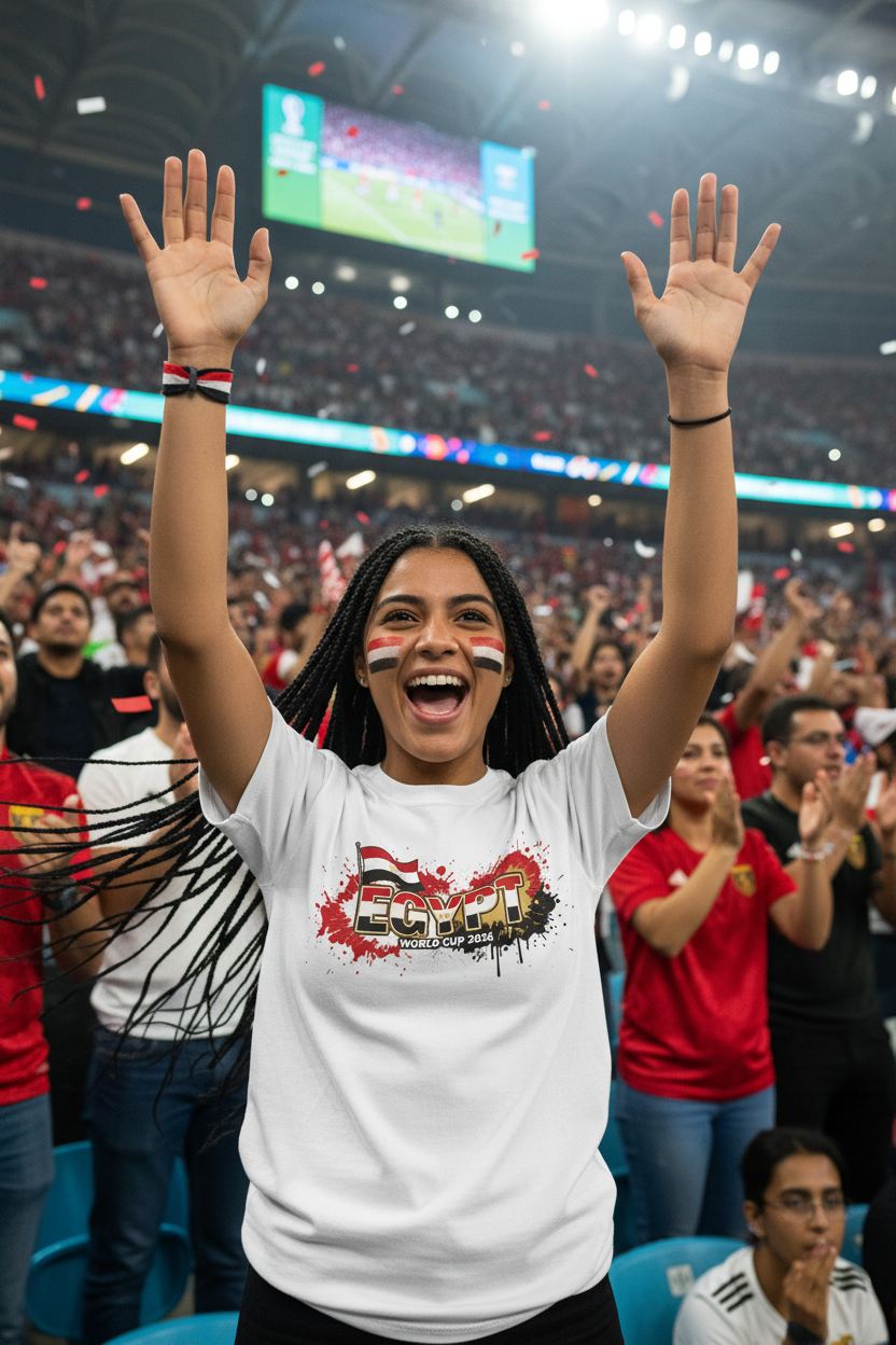 Egypt World Cup 2026 T-Shirt - Bold Graffiti Design by StayClothed.com