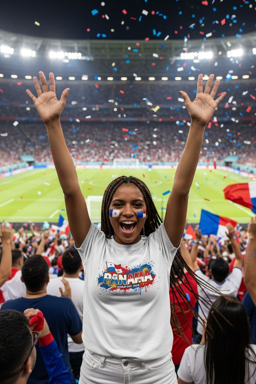 Panama World Cup 2026 T-Shirt - Bold Graffiti Flag Design by StayClothed.com