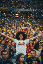 Colombia World Cup 2026 T-Shirt - Bold Graffiti Flag Design by StayClothed.com