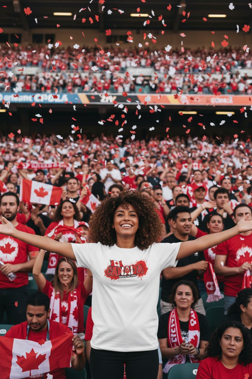 Canada World Cup 2026 T-Shirt - Bold Graffiti Flag Design by StayClothed.com