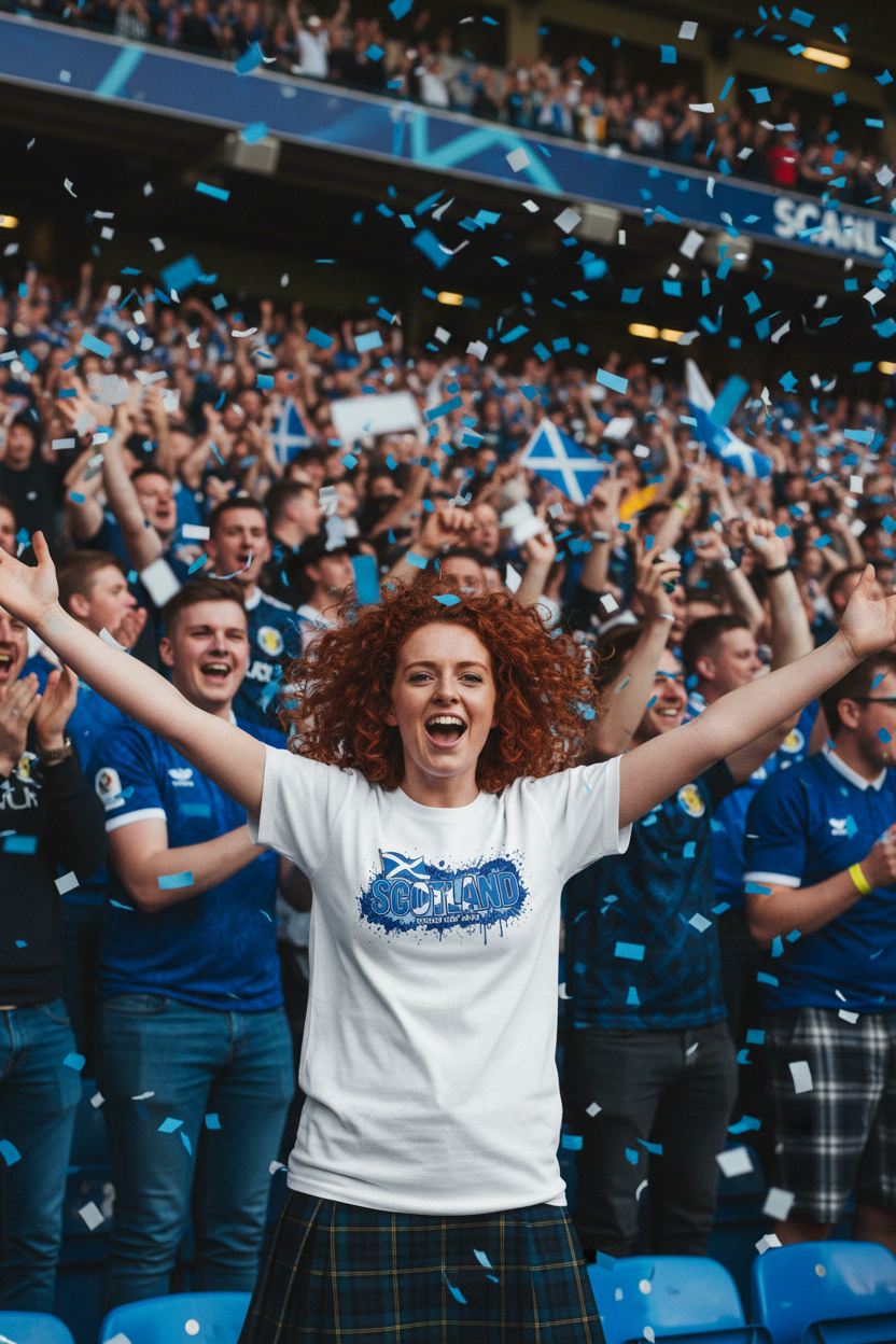 Scotland World Cup 2026 T-Shirt - Bold Graffiti Flag Design by StayClothed.com