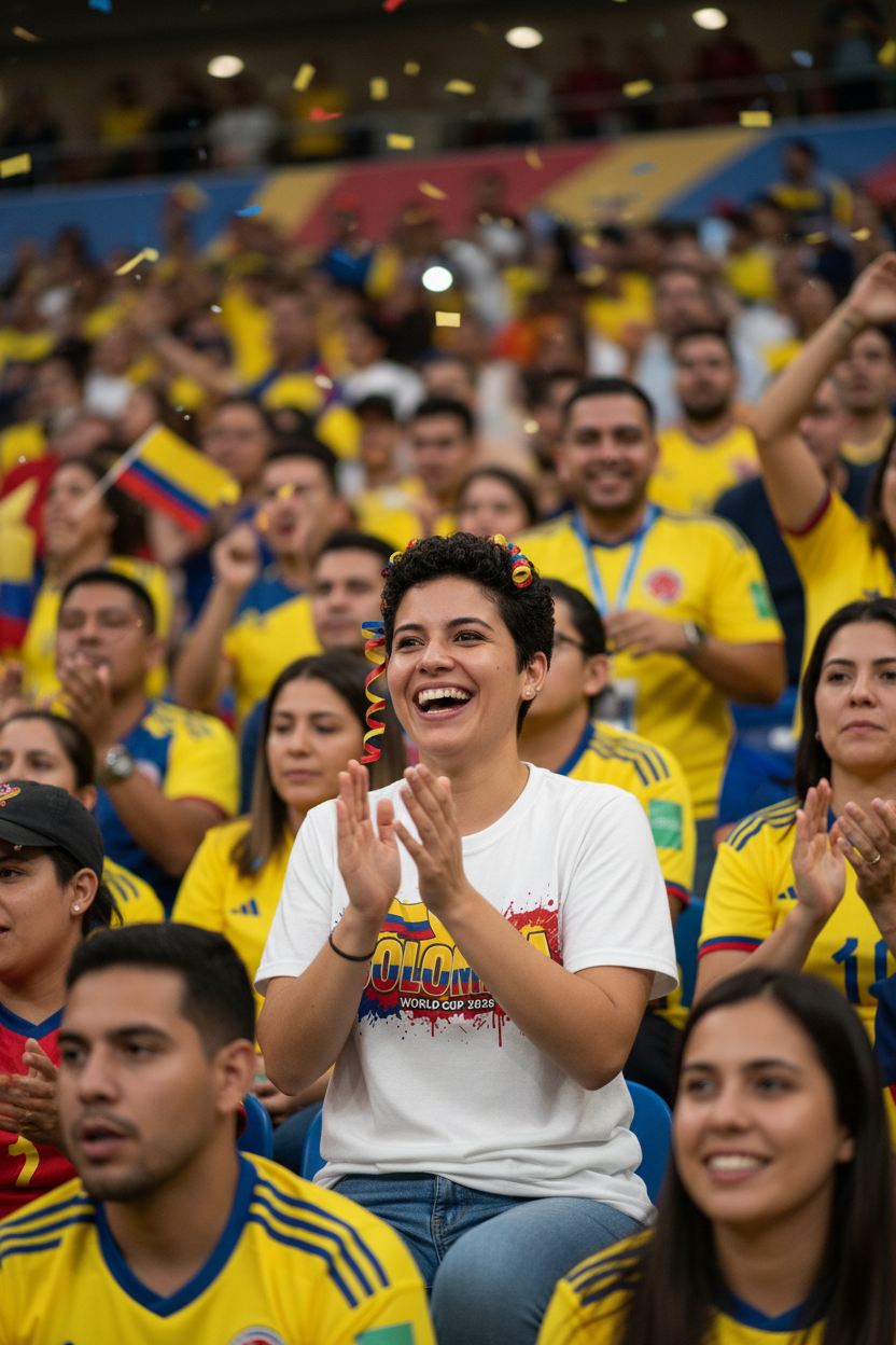 Colombia World Cup 2026 T-Shirt - Bold Graffiti Flag Design by StayClothed.com
