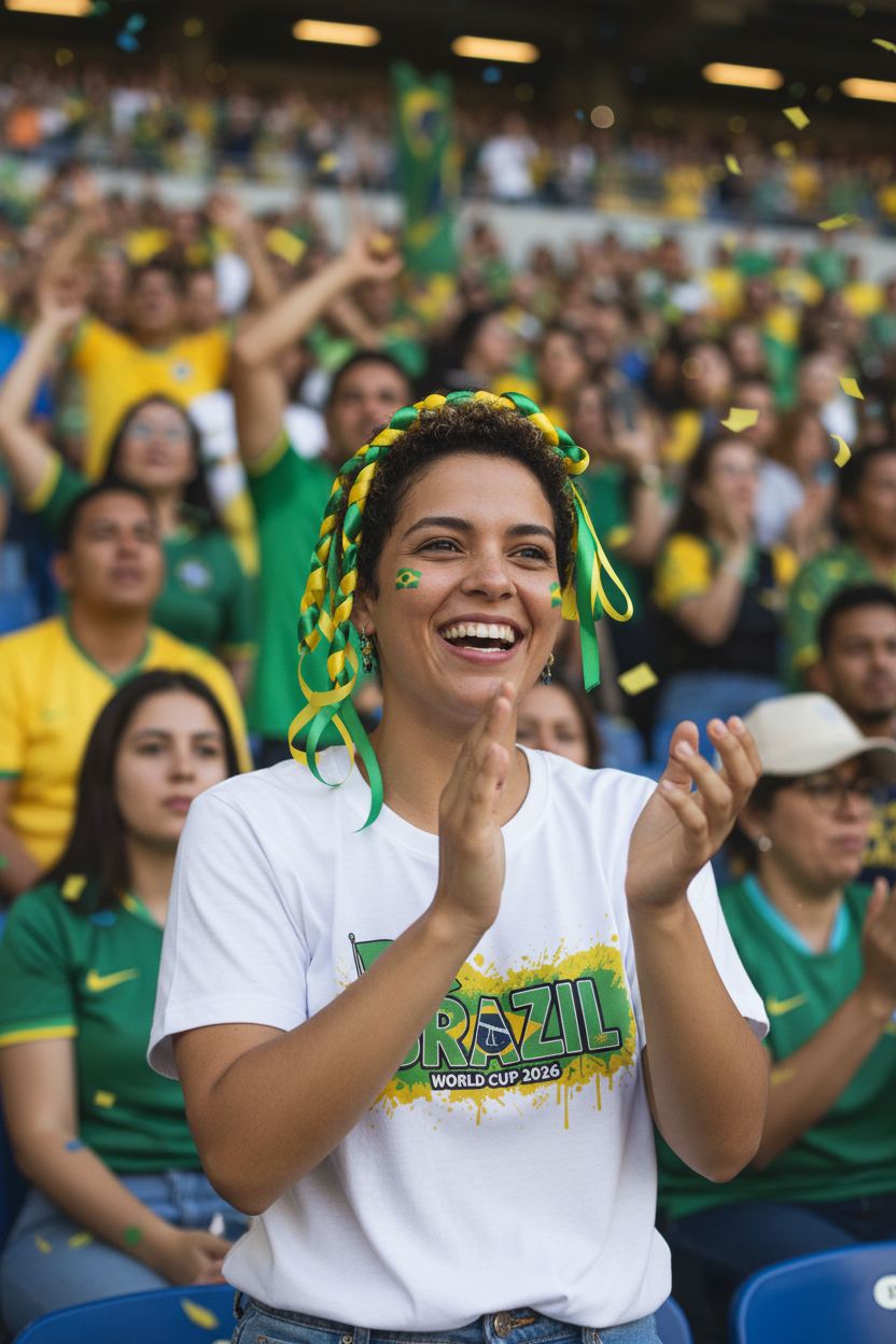 Brazil World Cup 2026 T-Shirt - Bold Graffiti Flag Design by StayClothed.com