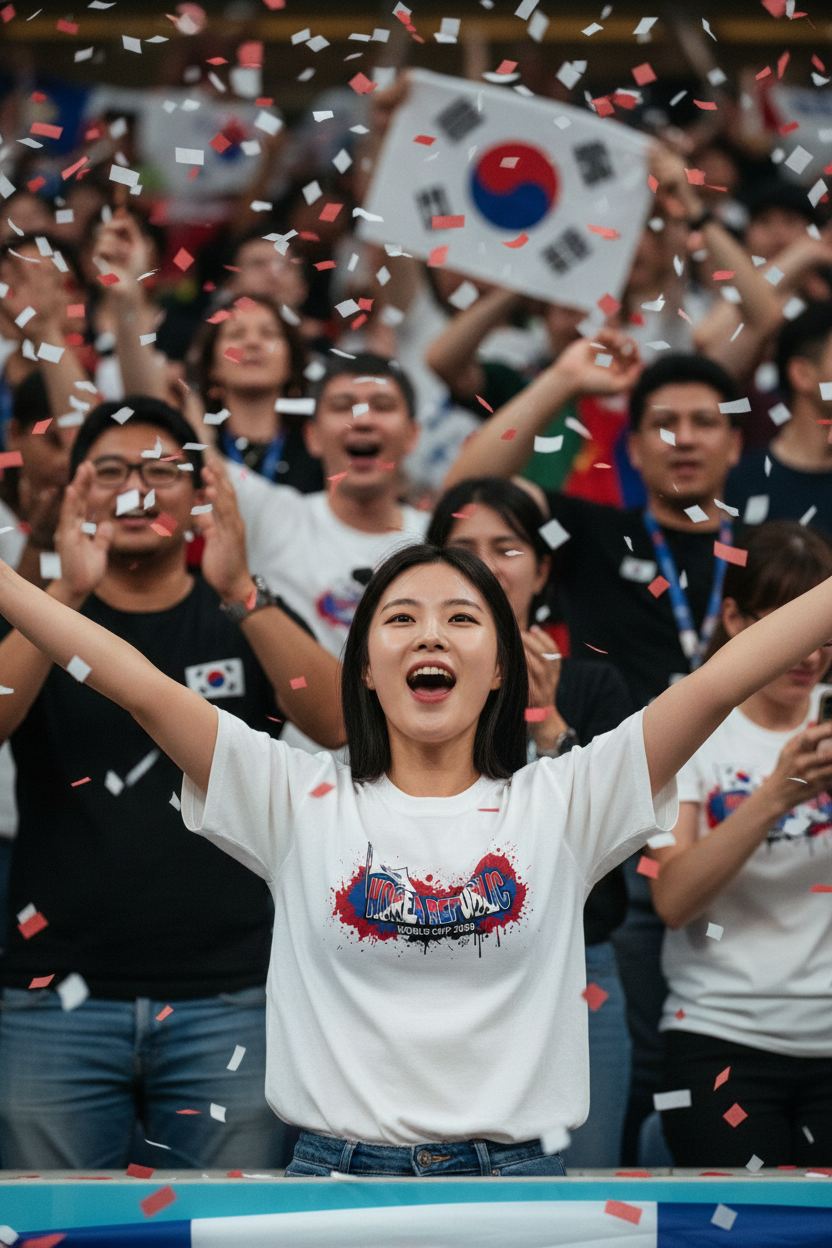 South Korea World Cup 2026 T-Shirt - Bold Graffiti Flag Design by StayClothed.com
