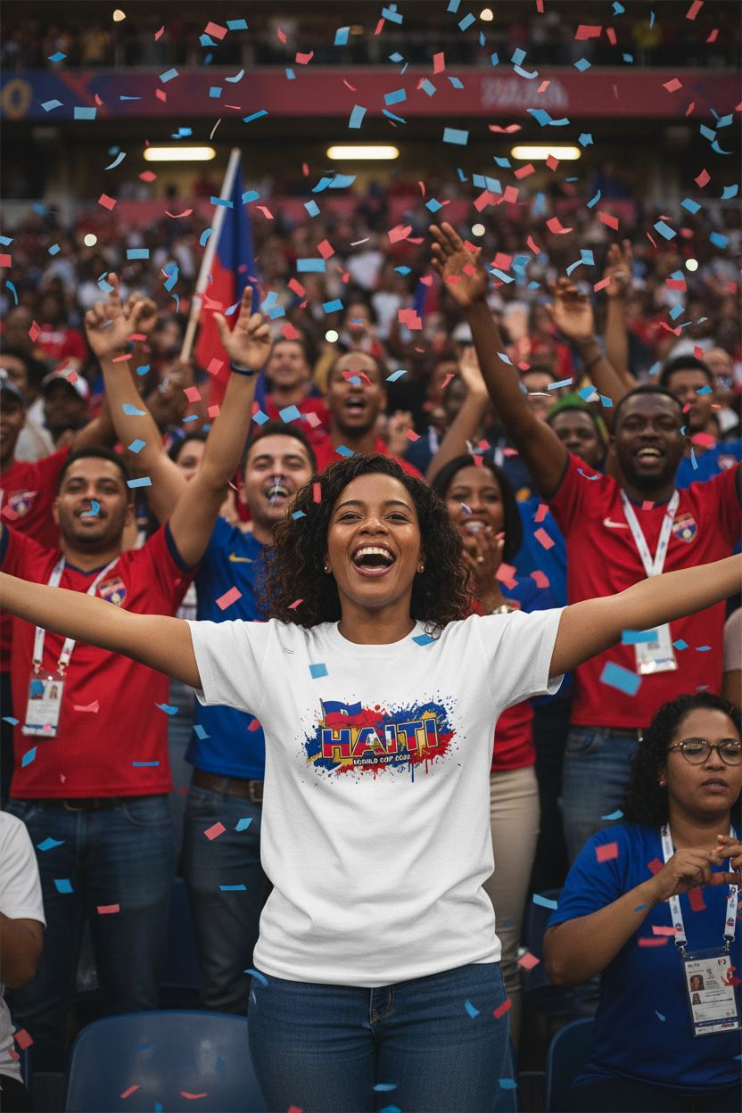 Haiti World Cup 2026 T-Shirt - Bold Graffiti Flag Design by StayClothed.com