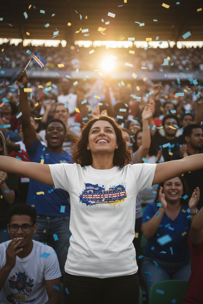 Cape Verde World Cup 2026 T-Shirt - Bold Graffiti Flag Design by StayClothed.com