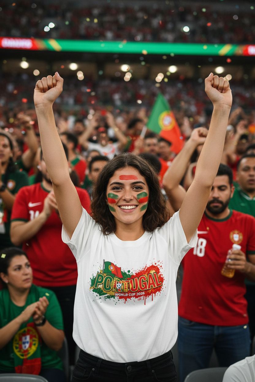 Portugal World Cup 2026 T-Shirt - Bold Graffiti Flag Design by StayClothed.com