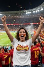 Spain World Cup 2026 T-Shirt - Bold Graffiti Flag Design by StayClothed.com