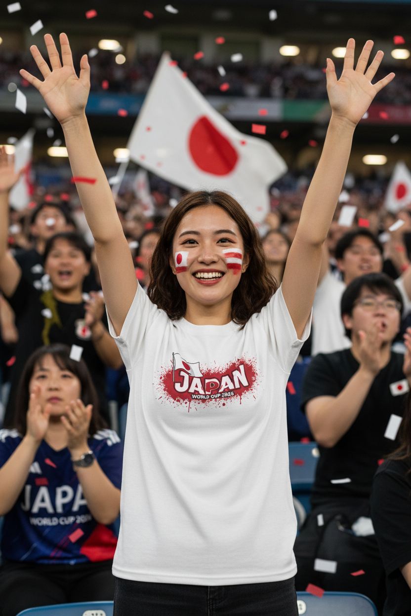 Japan World Cup 2026 T-Shirt - Bold Graffiti Flag Design by StayClothed.com