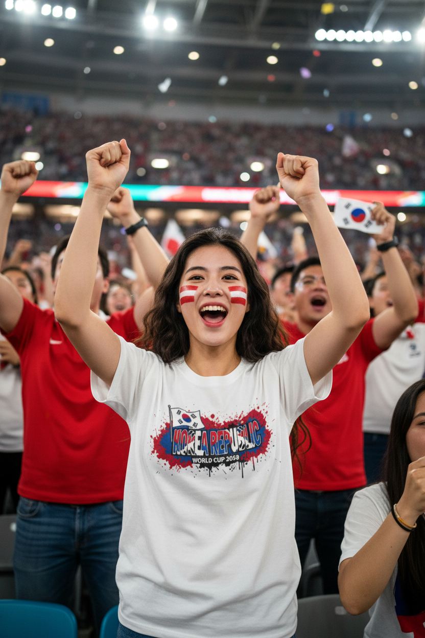 South Korea World Cup 2026 T-Shirt - Bold Graffiti Flag Design by StayClothed.com