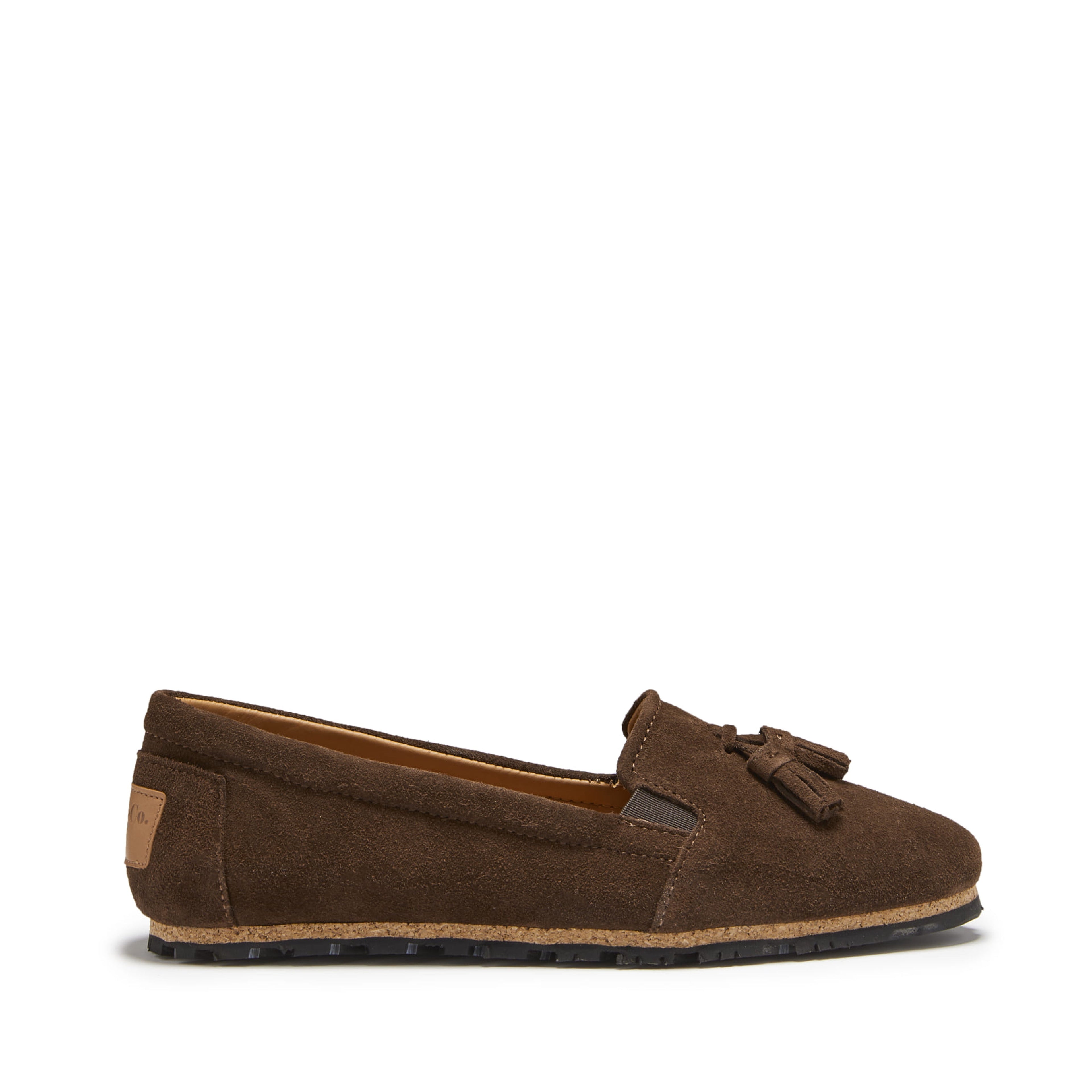 Hugs & Co Womens Tasselled Espadrilles Brown Suede