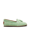 Hugs & Co Womens Tasselled Espadrilles Lagoon Green Suede