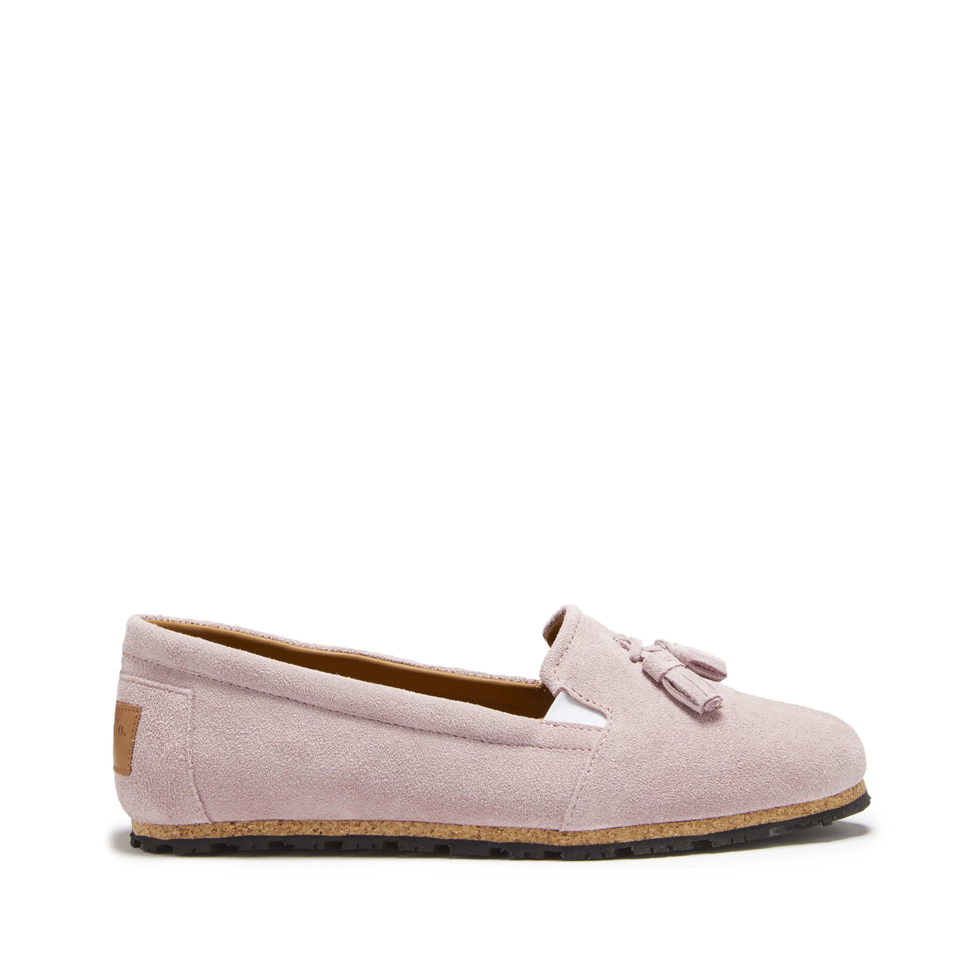 Hugs & Co Womens Tasselled Espadrilles Powder Pink Suede