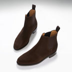 Hugs & Co Womens Brown Suede Chelsea Boots Welted Leather Sole