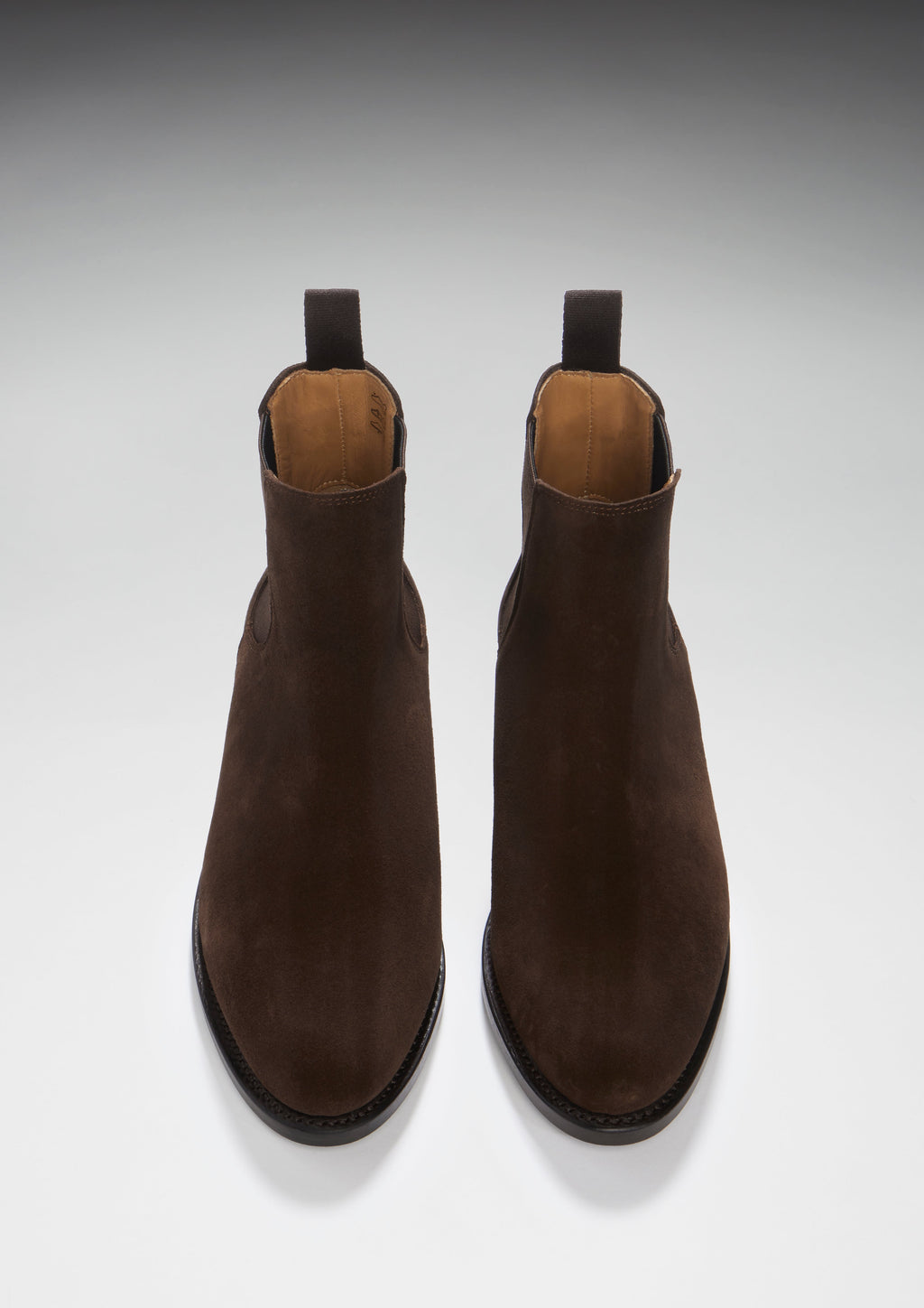 Hugs & Co Womens Brown Suede Chelsea Boots Welted Leather Sole