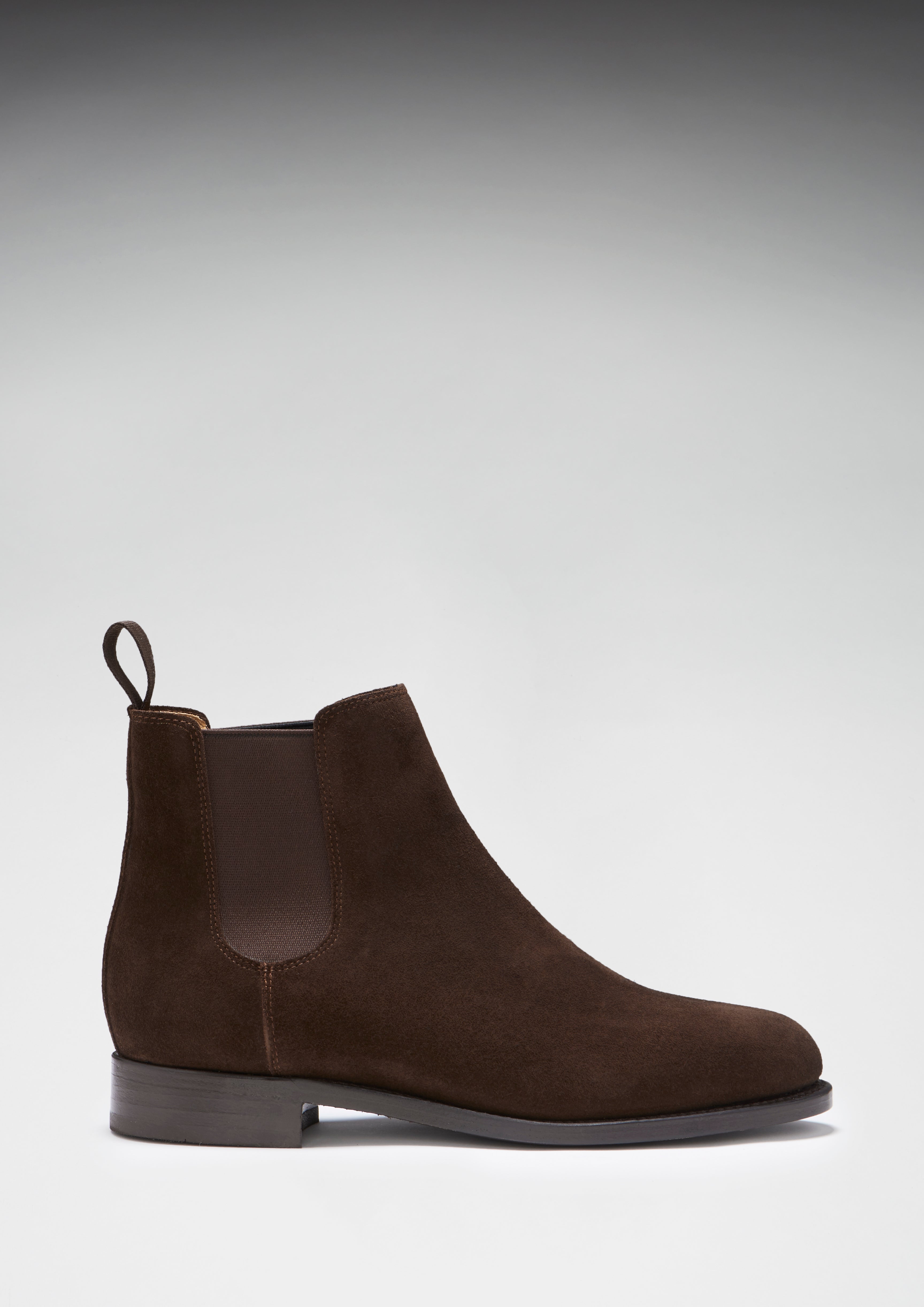 Hugs & Co Womens Brown Suede Chelsea Boots Welted Leather Sole