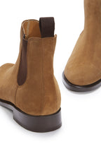 Hugs & Co Womens Tobacco Suede Chelsea Boots Welted Leather Sole