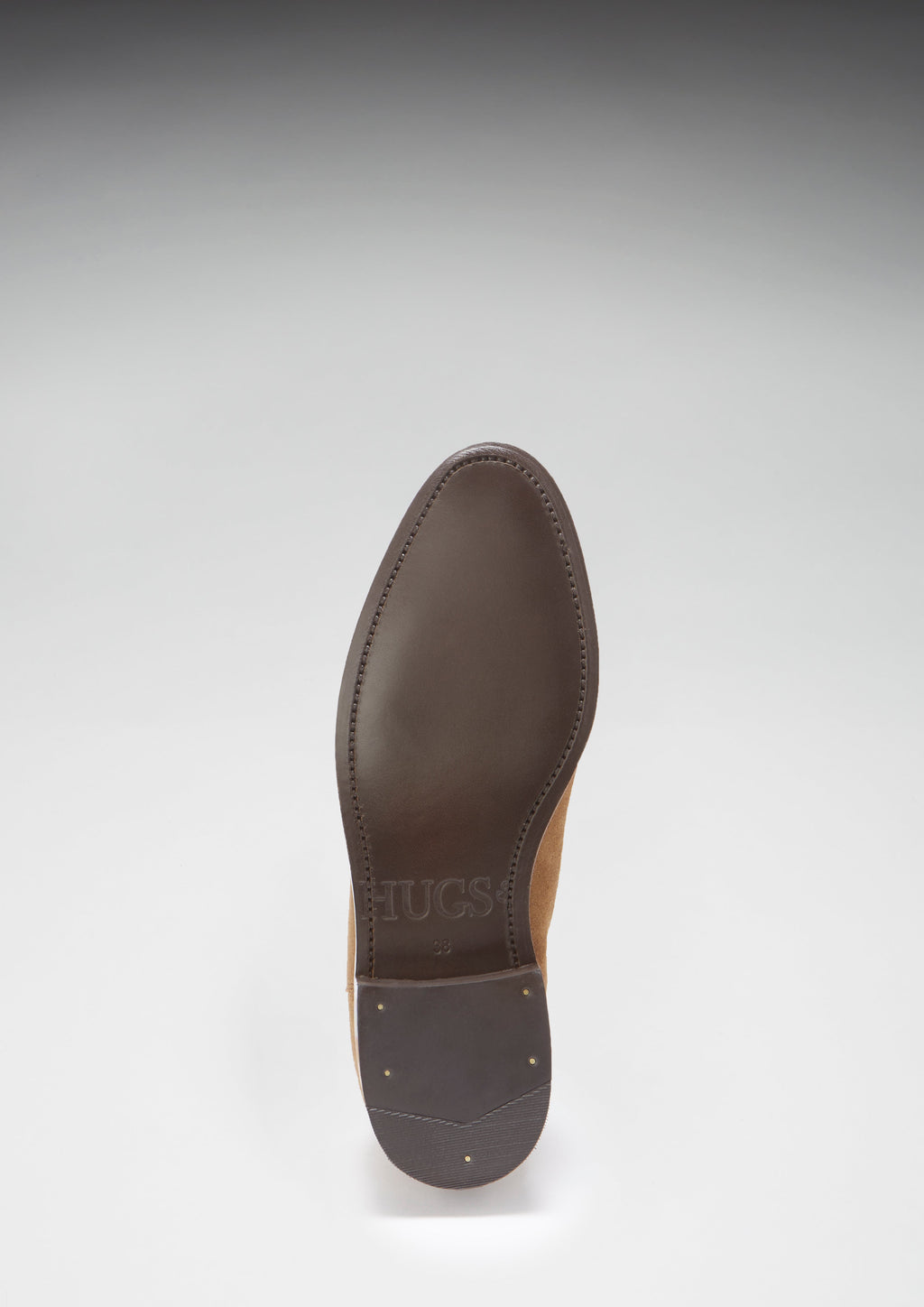 Hugs & Co Womens Tobacco Suede Chelsea Boots Welted Leather Sole