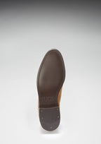 Hugs & Co Womens Tobacco Suede Chelsea Boots Welted Leather Sole