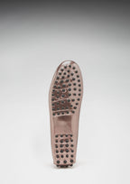 Hugs & Co Womens Penny Driving Loafers Rose Gold Patent Leather