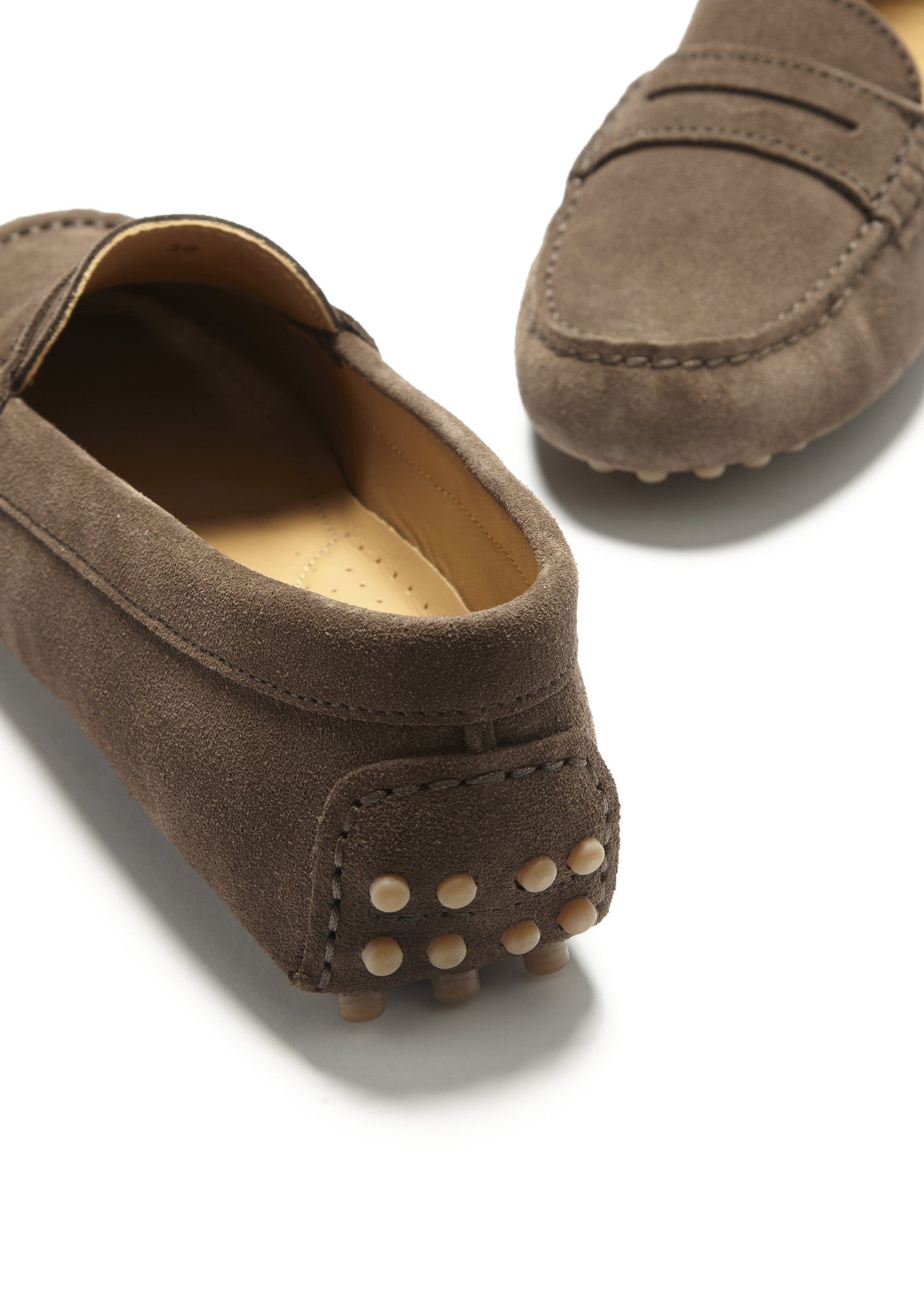 Hugs & Co Womens Penny Driving Loafers Brown Suede