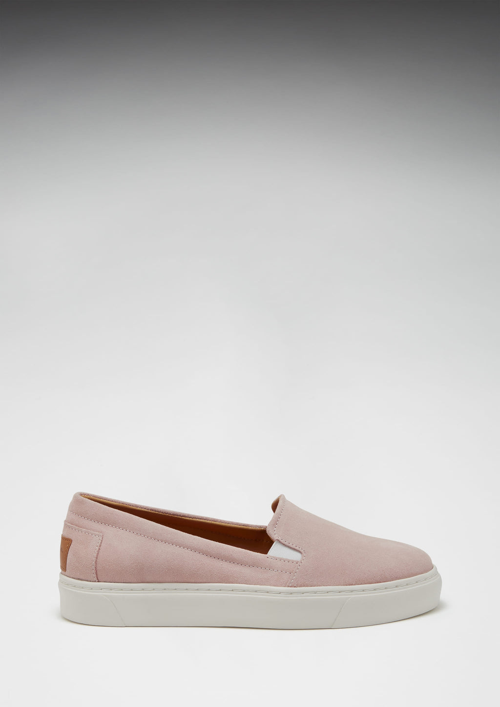 Hugs & Co Womens Slip-On Sneakers Ice Pink Suede