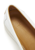 Hugs & Co Womens Slip-On Sneakers White Leather
