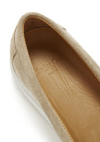 Hugs & Co Womens Slip-On Sneakers Taupe Suede