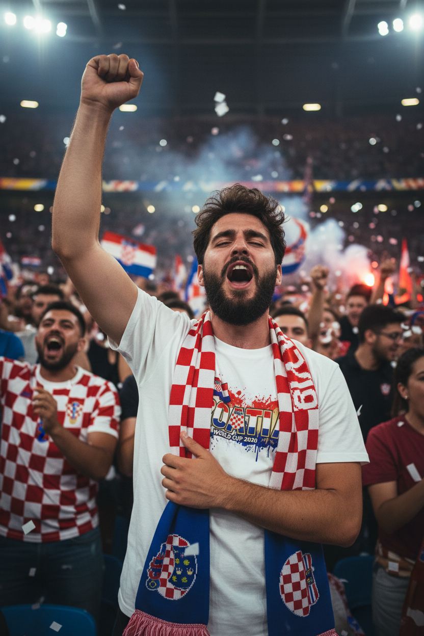 Croatia World Cup 2026 T-Shirt - Bold Graffiti Flag Design by StayClothed.com