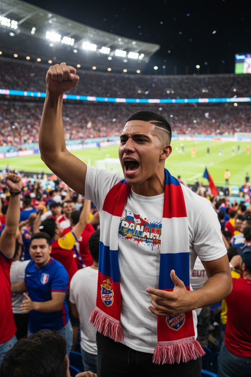 Panama World Cup 2026 T-Shirt - Bold Graffiti Flag Design by StayClothed.com