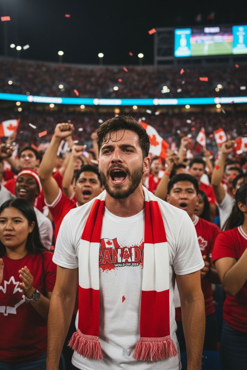 Canada World Cup 2026 T-Shirt - Bold Graffiti Flag Design by StayClothed.com