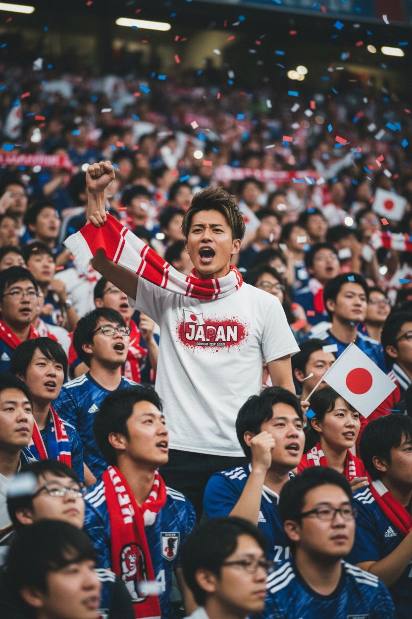 Japan World Cup 2026 T-Shirt - Bold Graffiti Flag Design by StayClothed.com