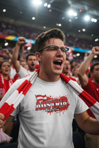 Austria World Cup 2026 T-Shirt - Bold Graffiti Flag Design by StayClothed.com