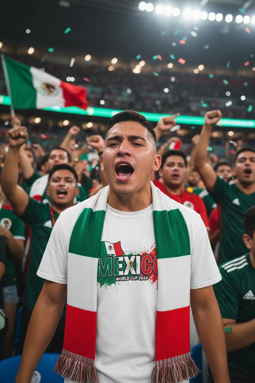 Mexico World Cup 2026 T-Shirt - Bold Graffiti Flag Design by StayClothed.com