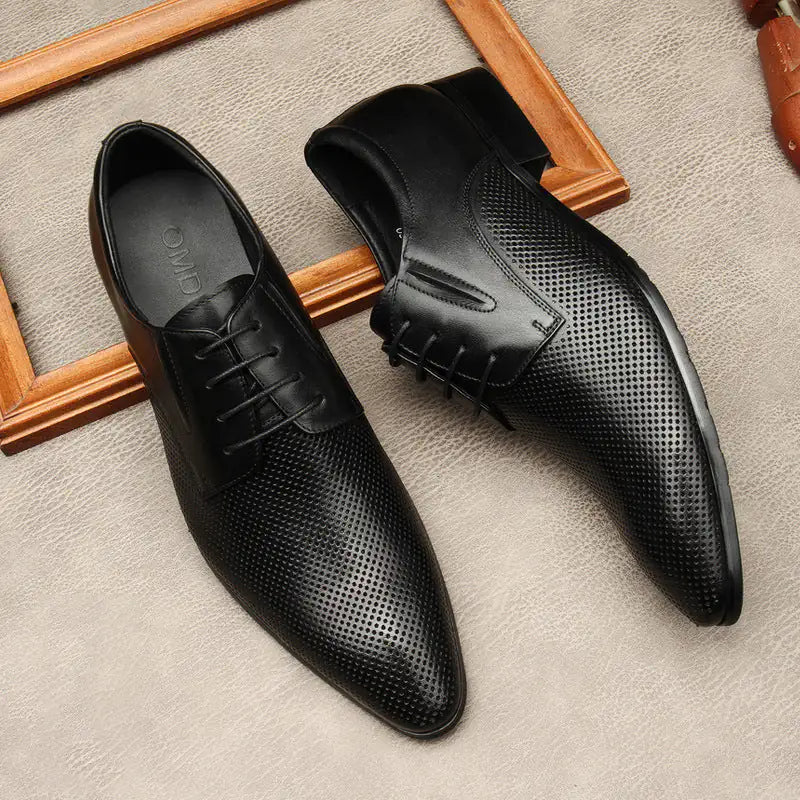 Mens Cushioned Black Dress Shoes